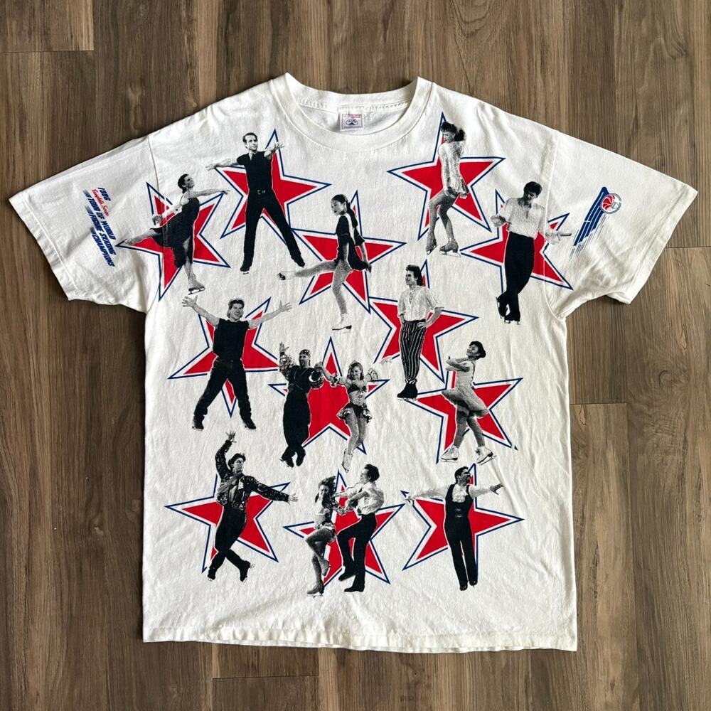 Vintage 1996 World Figure Skating Tour Championship T-Shirt Men's Size XL